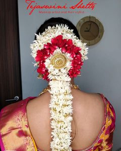 South Indian Bridal Hairstyles Flase Hair Jasmine Rose Flowers Jadabillas  Buy Now